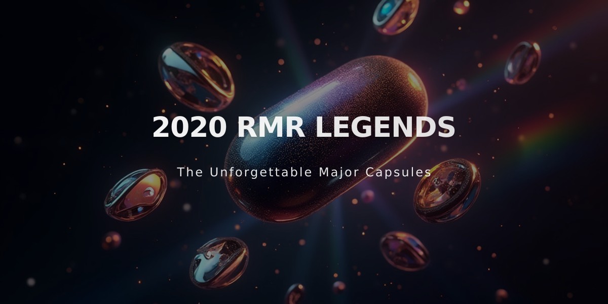 2020 RMR Legends Sticker Capsule Collection