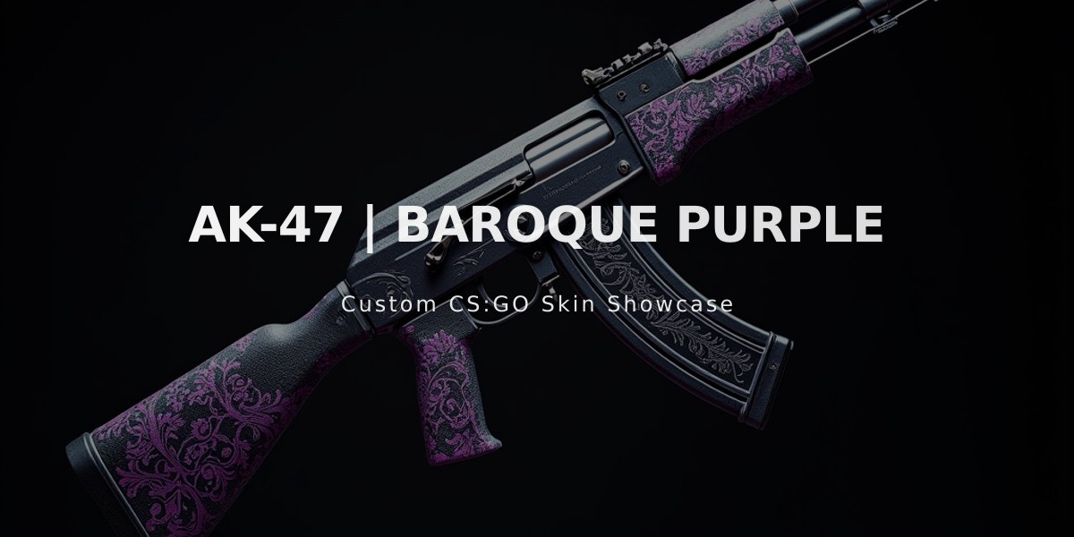 AK-47 Baroque Purple: Elegant Industrial Grade Rifle Skin in CS:GO