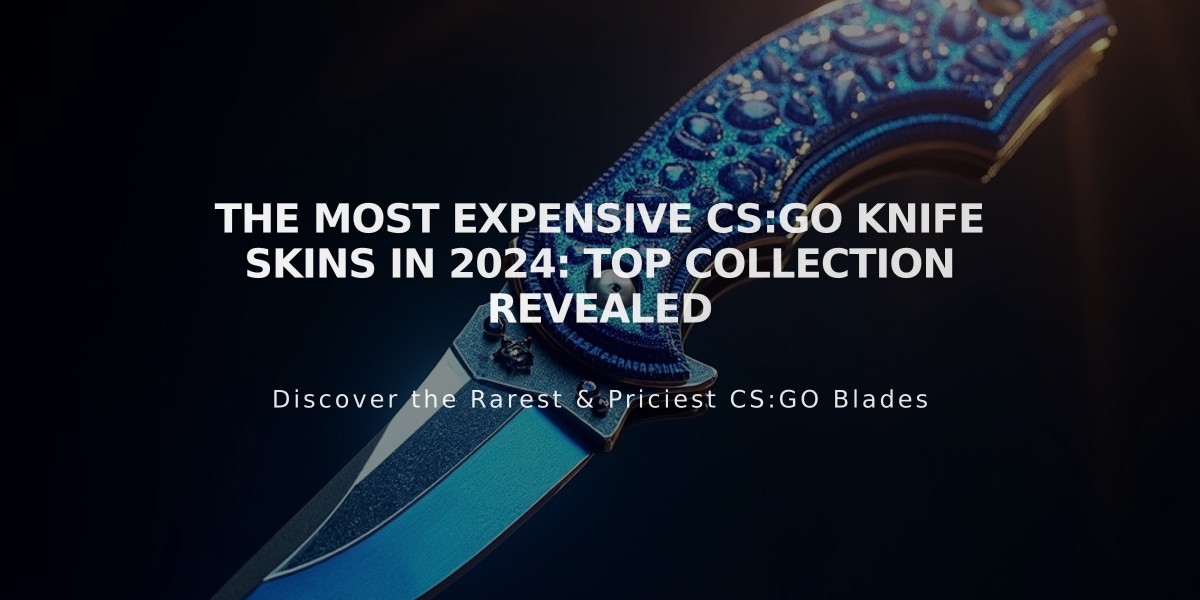 The Most Expensive CS:GO Knife Skins in 2024: Top Collection Revealed