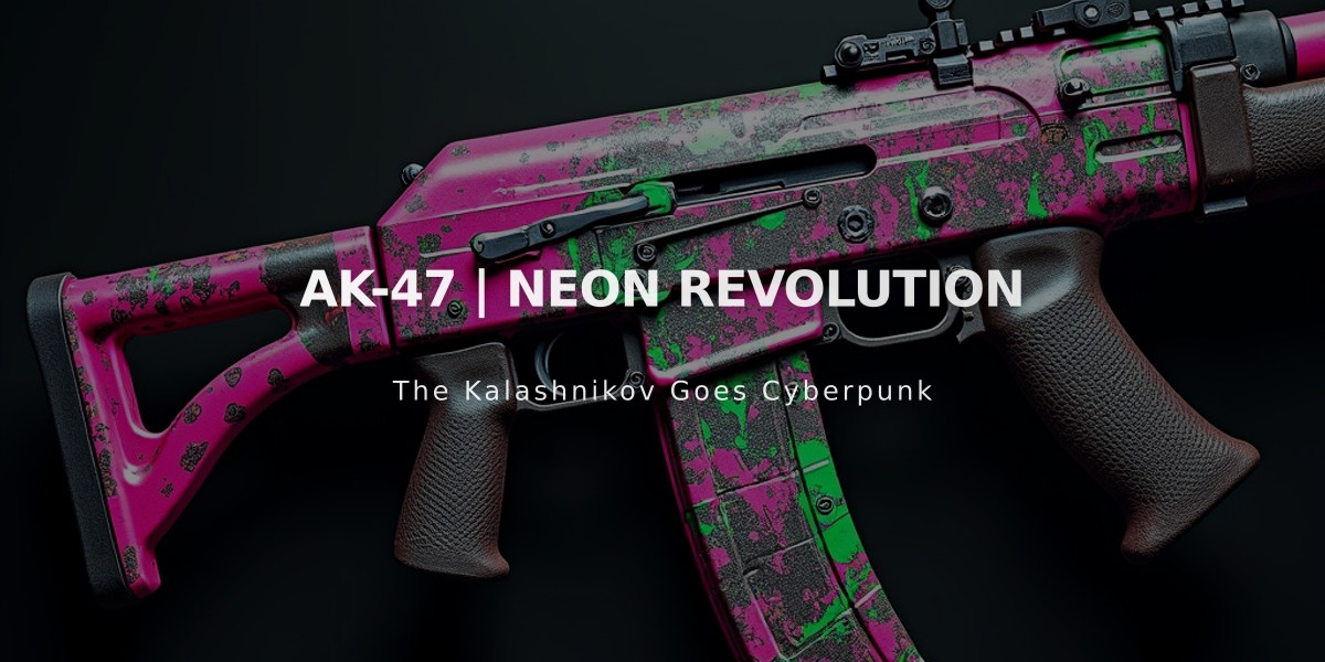 AK-47 Neon Revolution: The Vibrant Pink-Green Covert Rifle