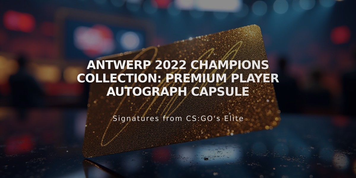 Antwerp 2022 Champions Collection: Premium Player Autograph Capsule