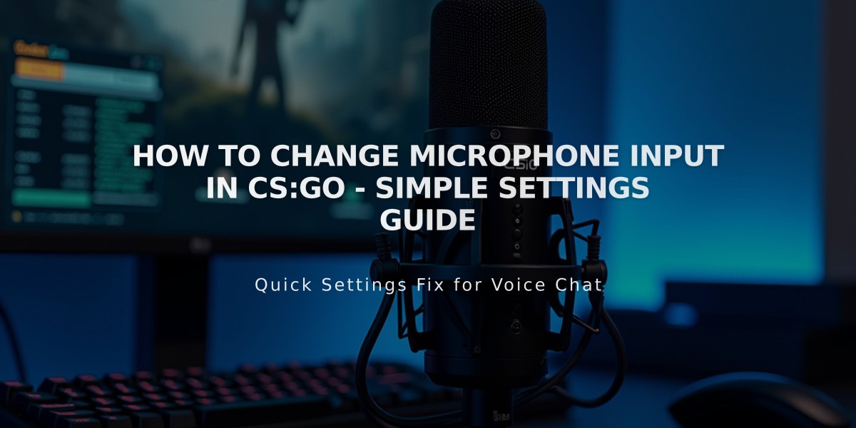 How to Change Microphone Input in CS:GO - Simple Settings Guide