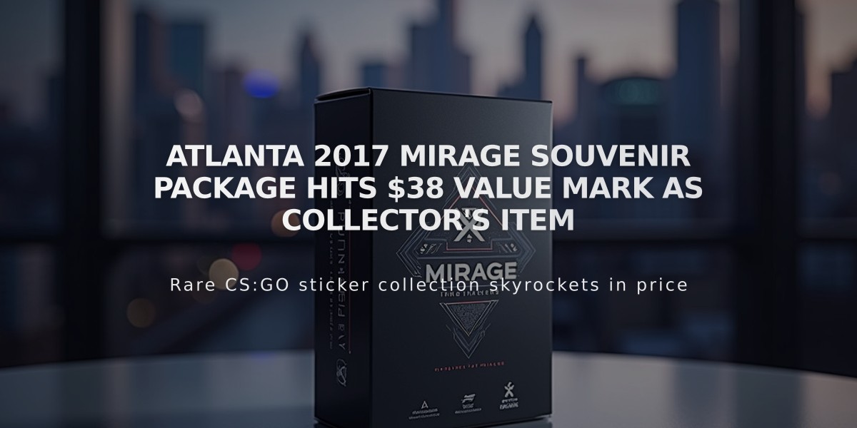 Atlanta 2017 Mirage Souvenir Package Hits $38 Value Mark as Collector's Item