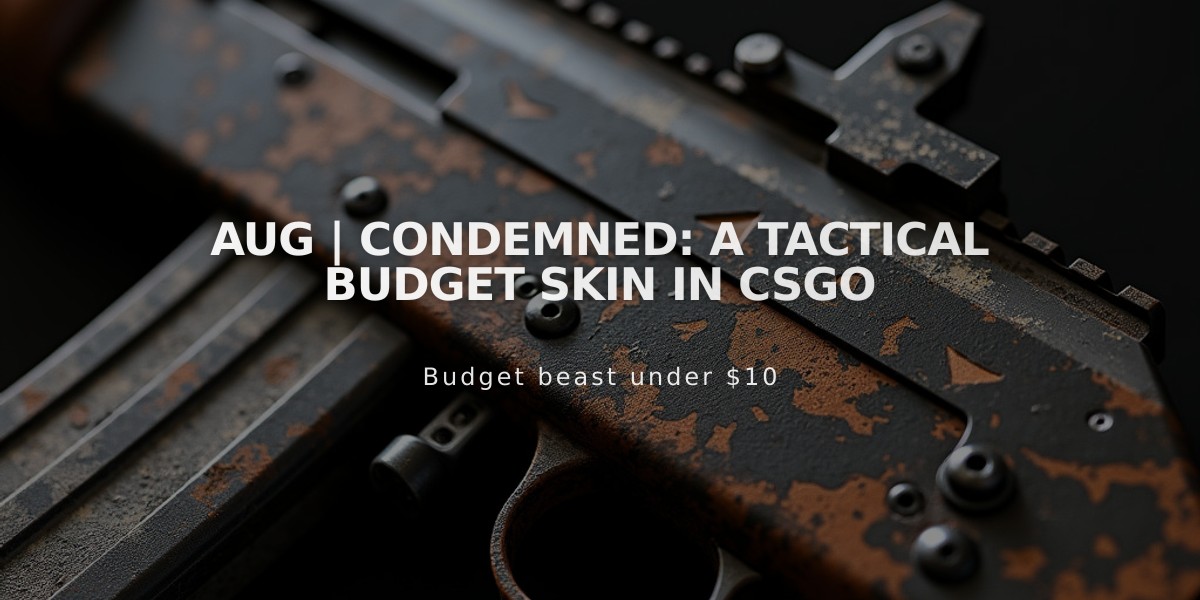 AUG | Condemned: A Tactical Budget Skin in CSGO