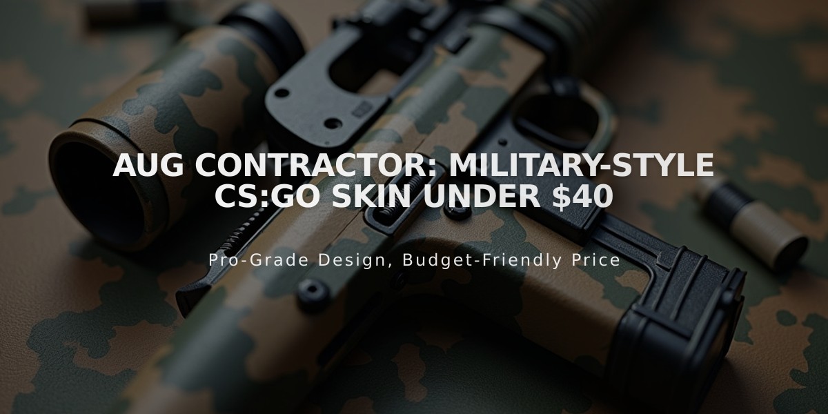 AUG Contractor: Military-Style CS:GO Skin Under $40