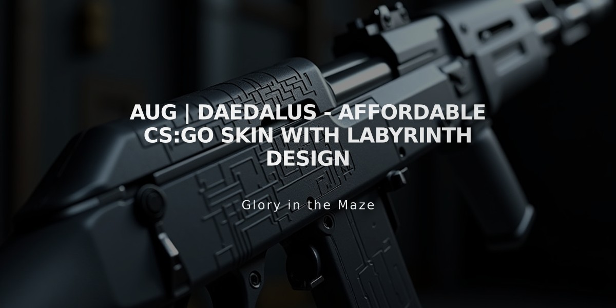 AUG | Daedalus - Affordable CS:GO Skin with Labyrinth Design