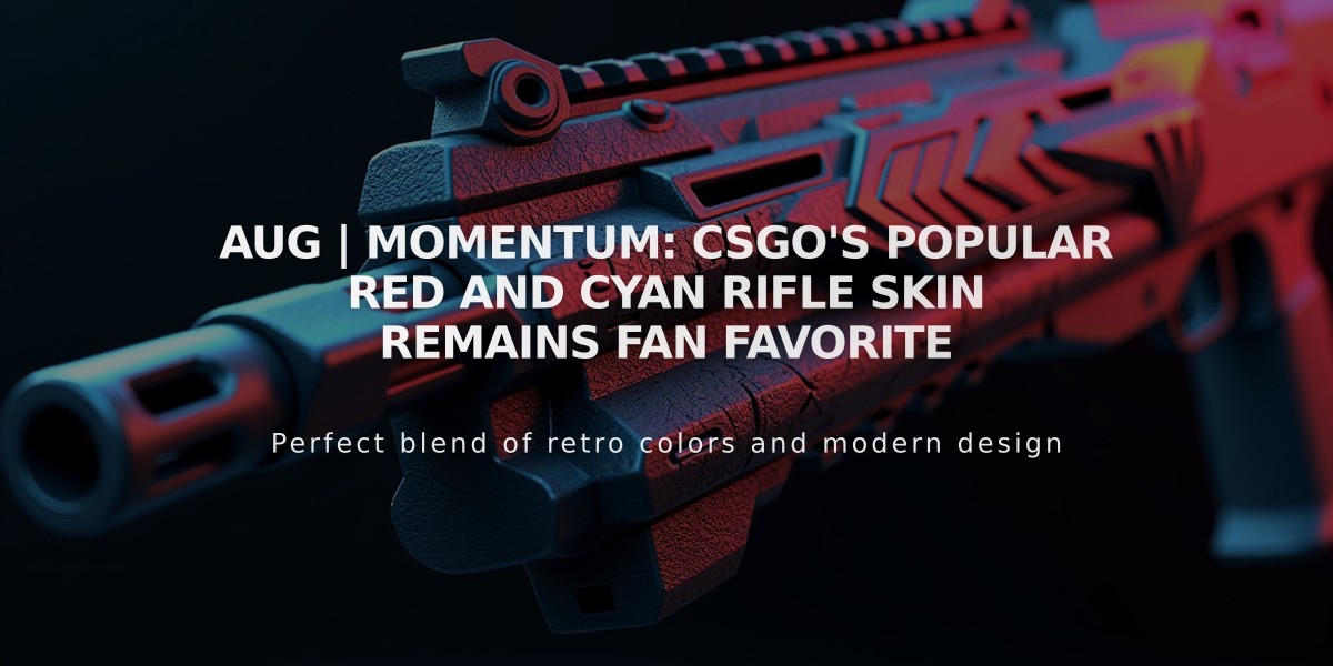 AUG | Momentum: CSGO's Popular Red and Cyan Rifle Skin Remains Fan Favorite