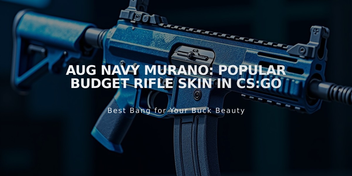 AUG Navy Murano: Popular Budget Rifle Skin in CS:GO