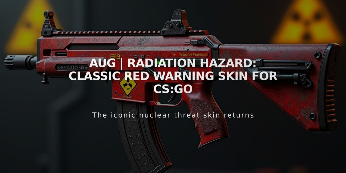 AUG | Radiation Hazard: Classic Red Warning Skin for CS:GO