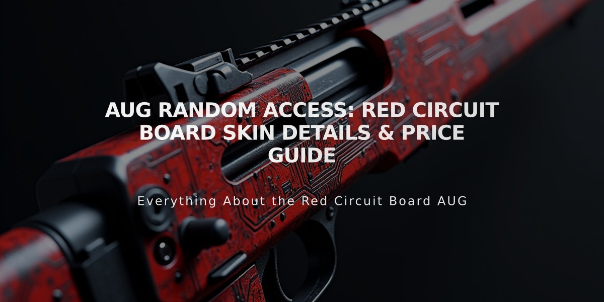 AUG Random Access: Red Circuit Board Skin Details & Price Guide