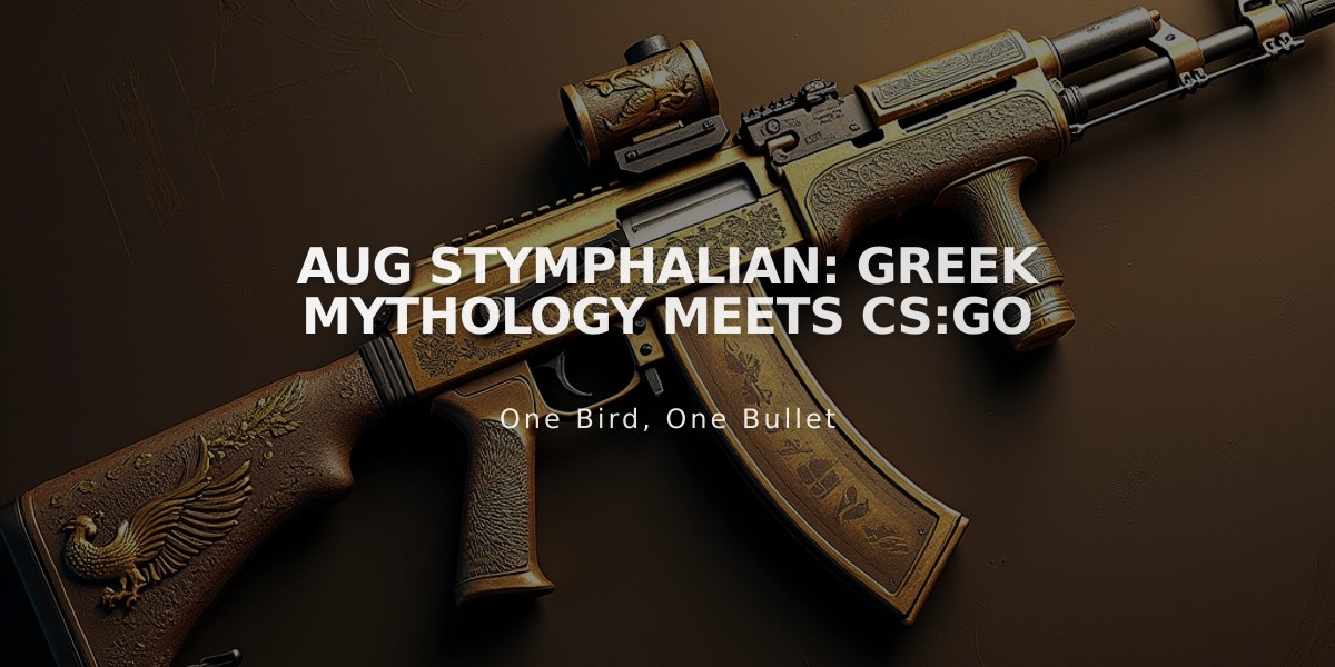 AUG Stymphalian: Greek Mythology Meets CS:GO