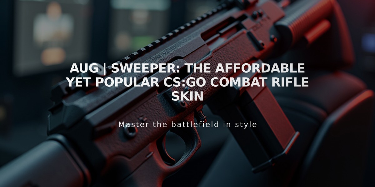 AUG | Sweeper: The Affordable Yet Popular CS:GO Combat Rifle Skin