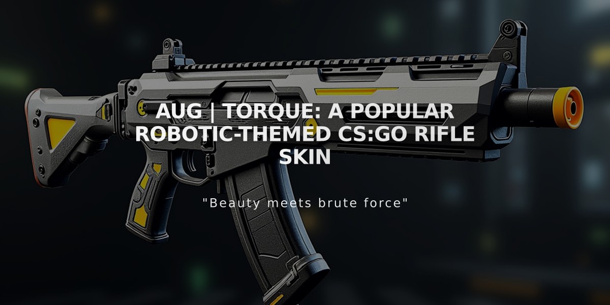 AUG | Torque: A Popular Robotic-Themed CS:GO Rifle Skin