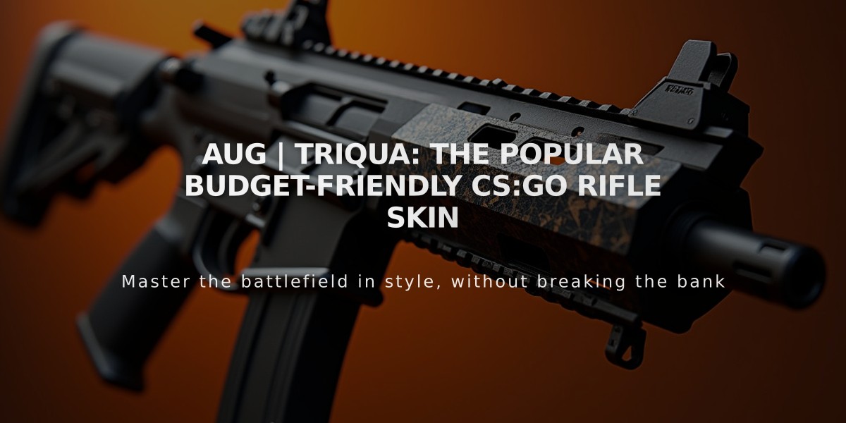 AUG | Triqua: The Popular Budget-Friendly CS:GO Rifle Skin