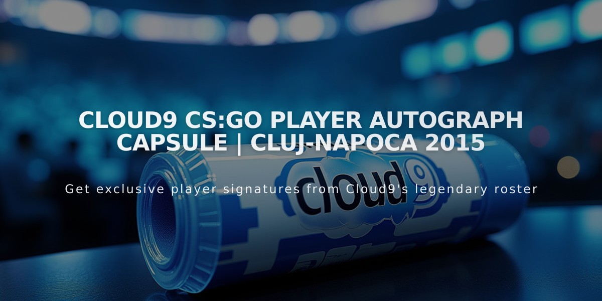 Cloud9 CS:GO Player Autograph Capsule | Cluj-Napoca 2015