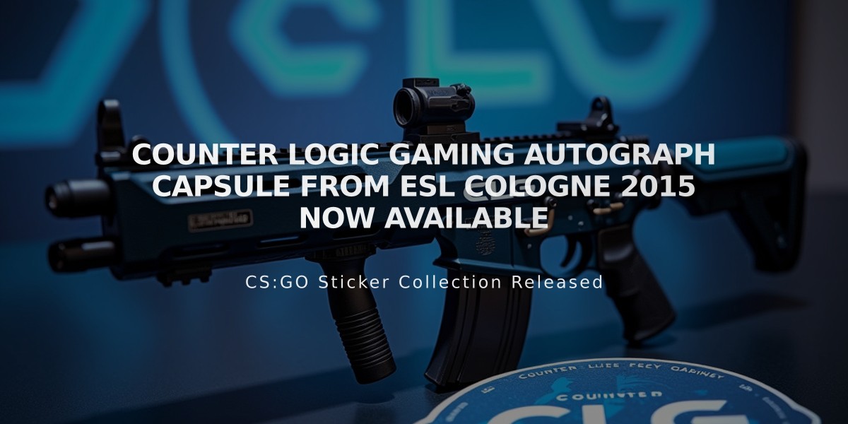 Counter Logic Gaming Autograph Capsule from ESL Cologne 2015 Now Available