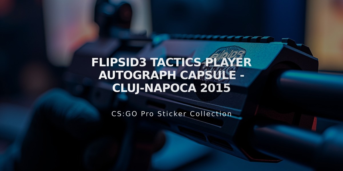 Flipsid3 Tactics Player Autograph Capsule - Cluj-Napoca 2015