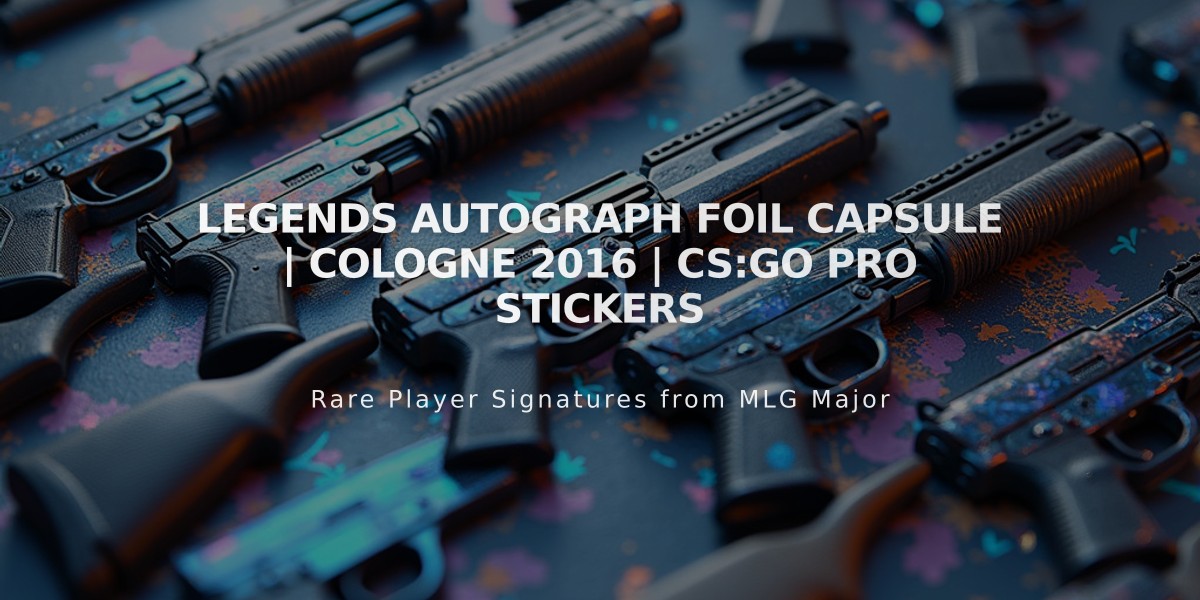 Legends Autograph Foil Capsule | Cologne 2016 | CS:GO Pro Stickers