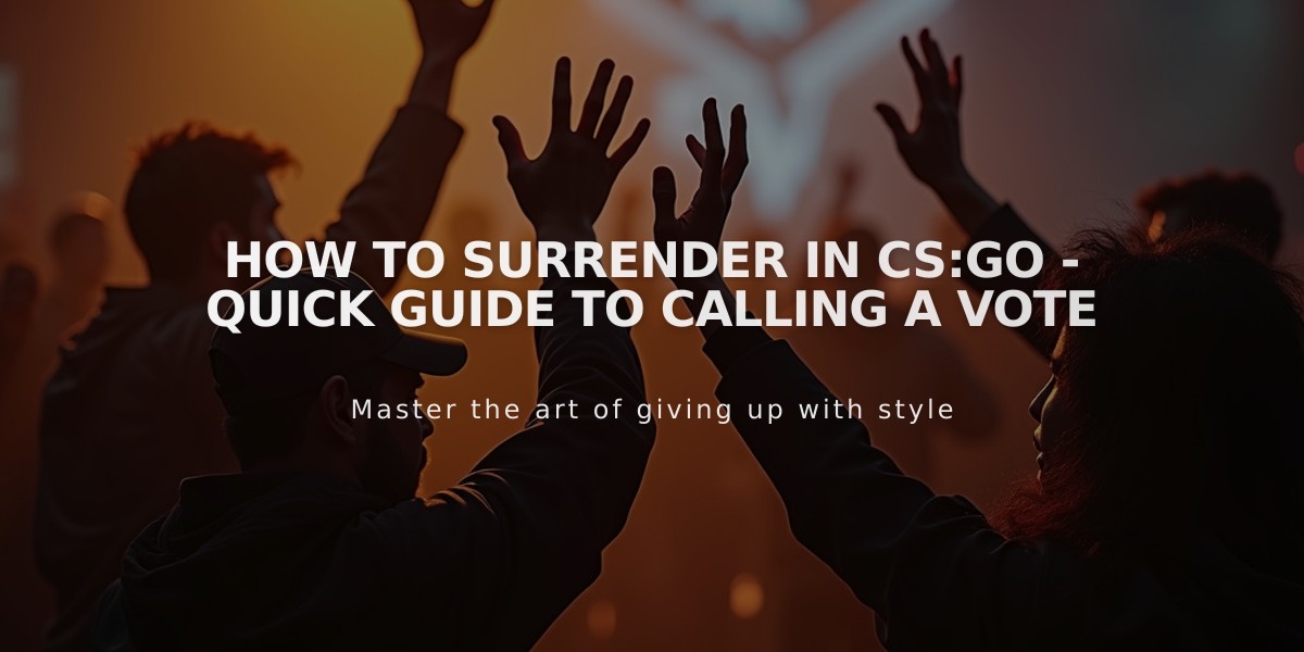 How to Surrender in CS:GO - Quick Guide to Calling a Vote