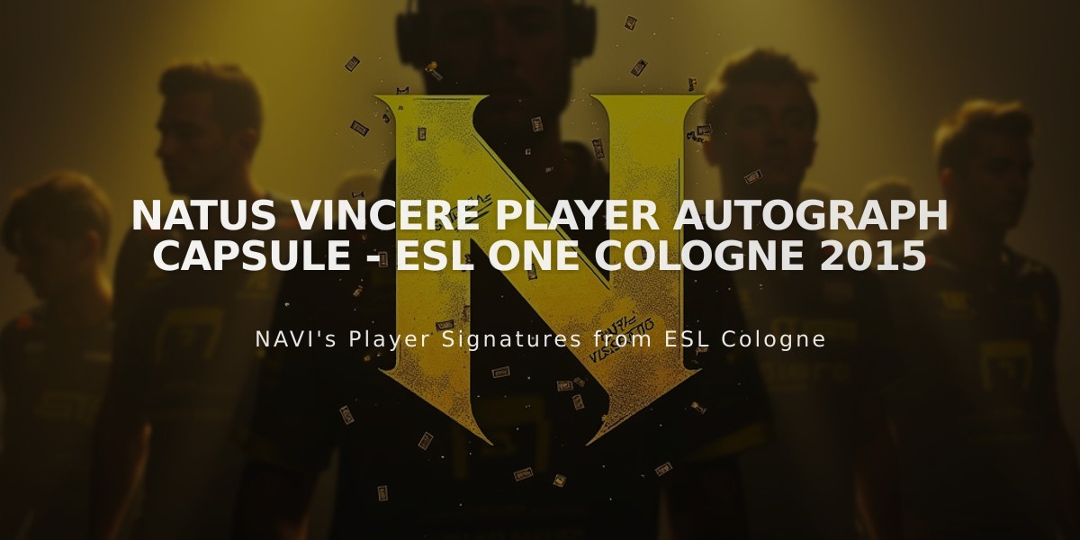 Natus Vincere Player Autograph Capsule - ESL One Cologne 2015