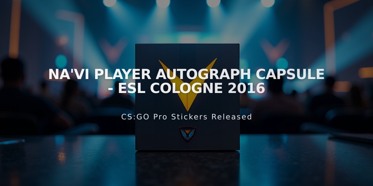 Na'Vi Player Autograph Capsule - ESL Cologne 2016