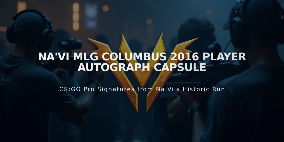 Na'Vi MLG Columbus 2016 Player Autograph Capsule