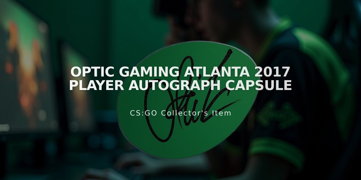 OpTic Gaming Atlanta 2017 Player Autograph Capsule