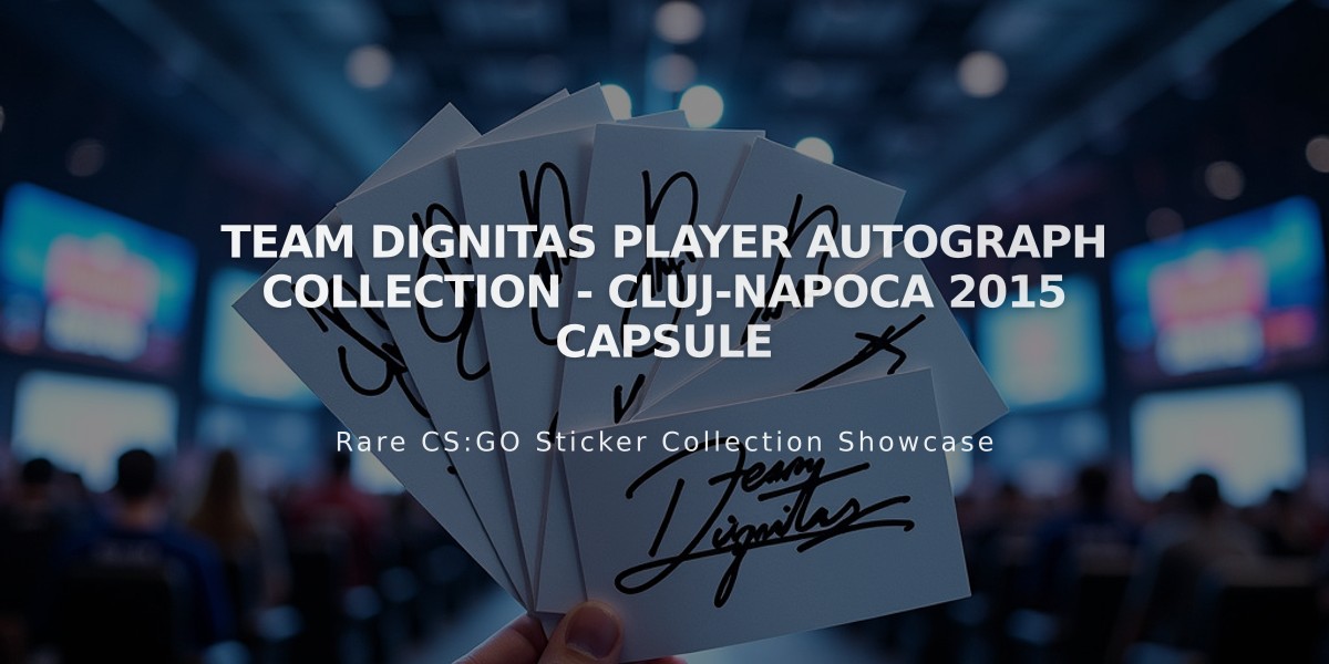 Team Dignitas Player Autograph Collection - Cluj-Napoca 2015 Capsule