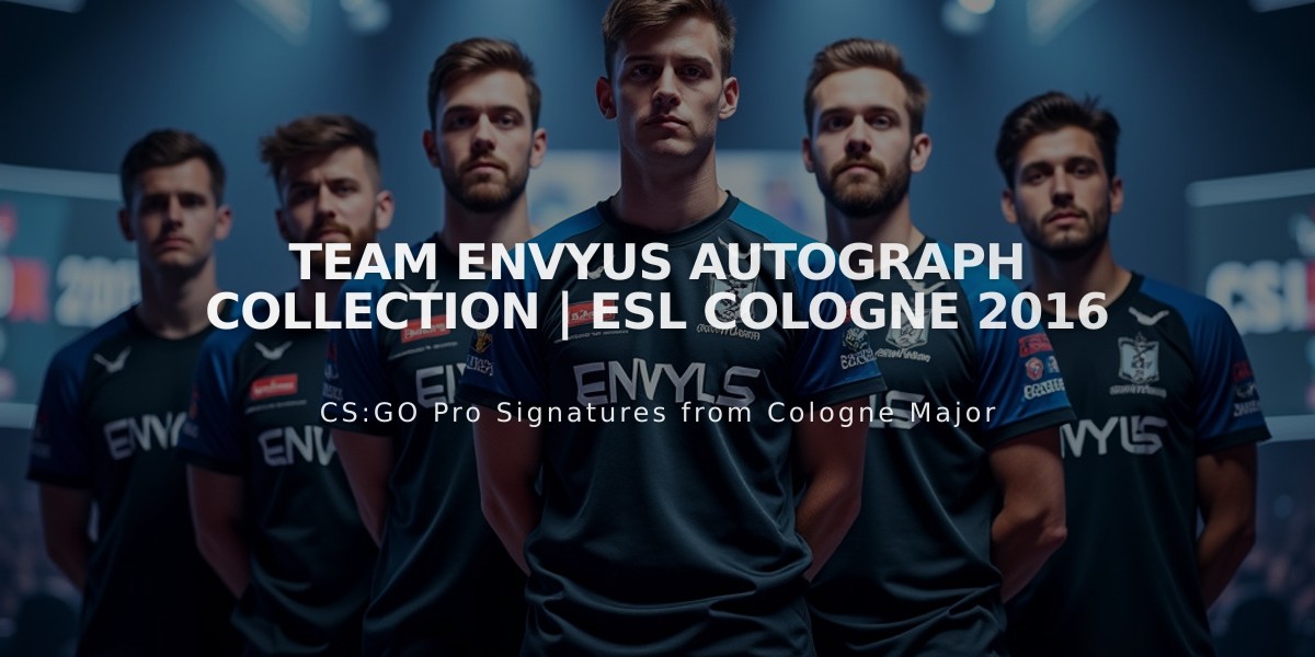 Team EnVyUs Autograph Collection | ESL Cologne 2016