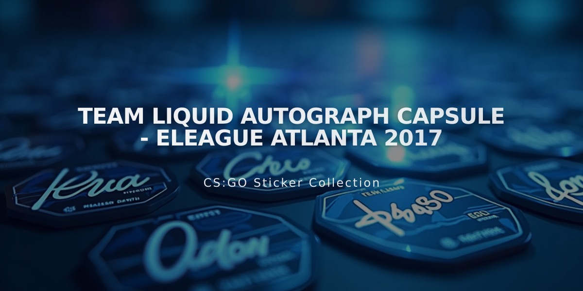 Team Liquid Autograph Capsule - ELEAGUE Atlanta 2017