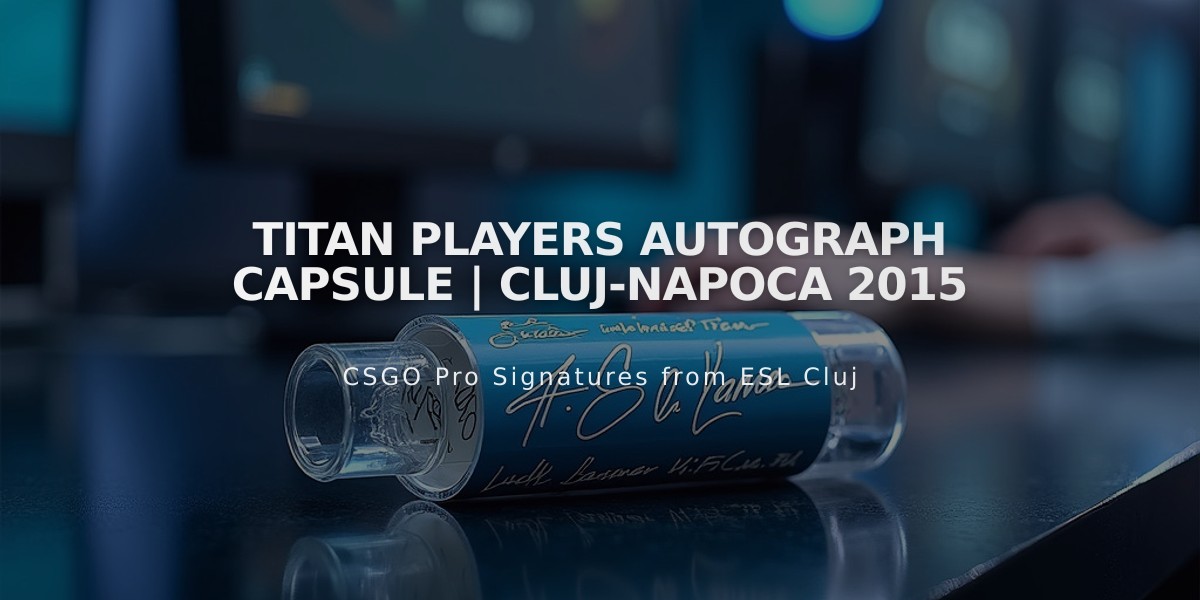 Titan Players Autograph Capsule | Cluj-Napoca 2015