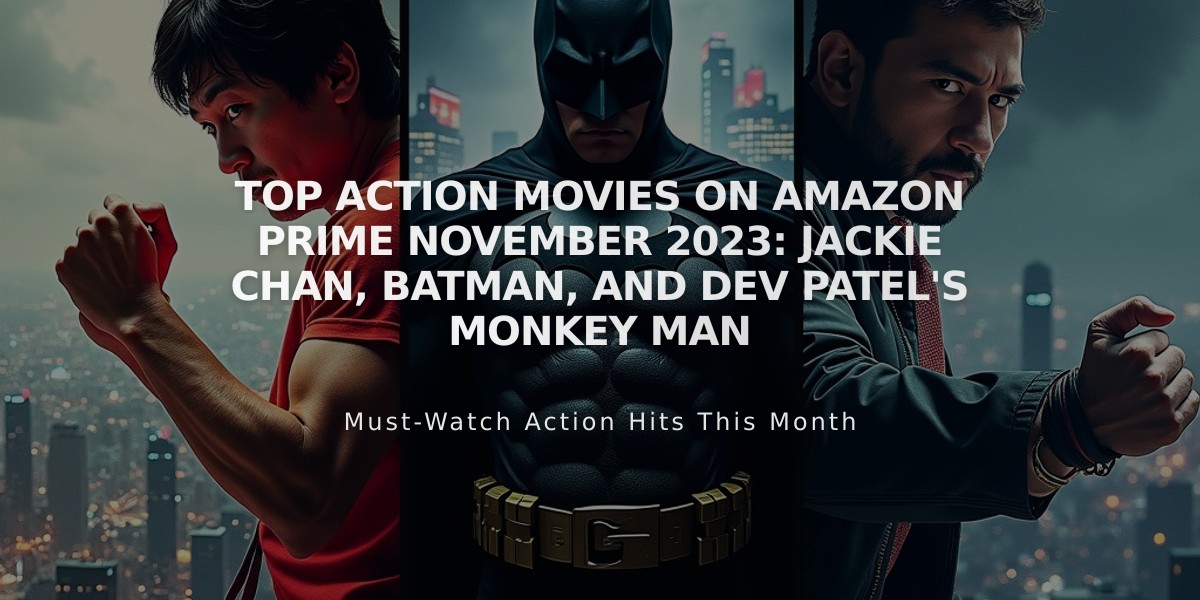 Top Action Movies on Amazon Prime November 2023: Jackie Chan, Batman, and Dev Patel's Monkey Man