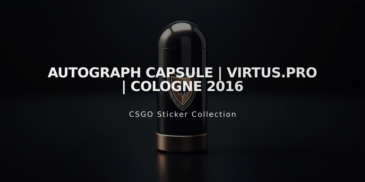 Virtus.Pro Autograph Capsules from ESL Cologne 2016 Available Now