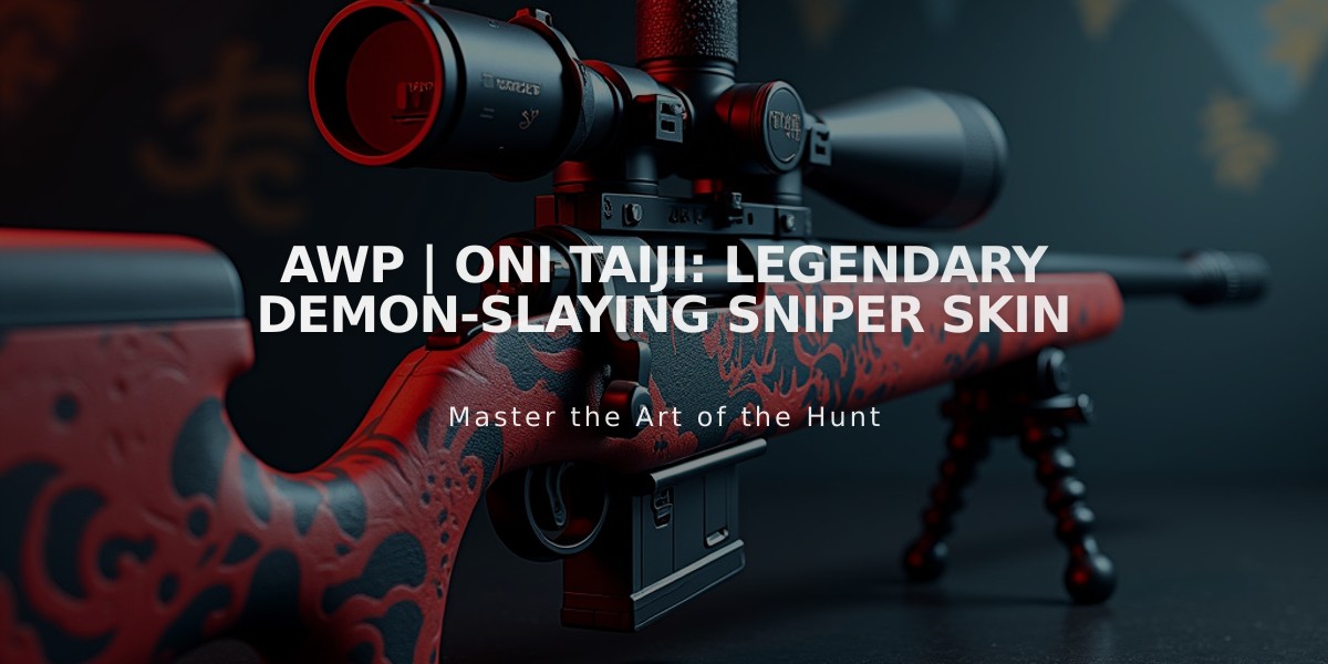 AWP | Oni Taiji: Legendary Demon-Slaying Sniper Skin