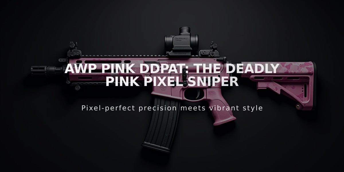 AWP Pink DDPAT: The Deadly Pink Pixel Sniper