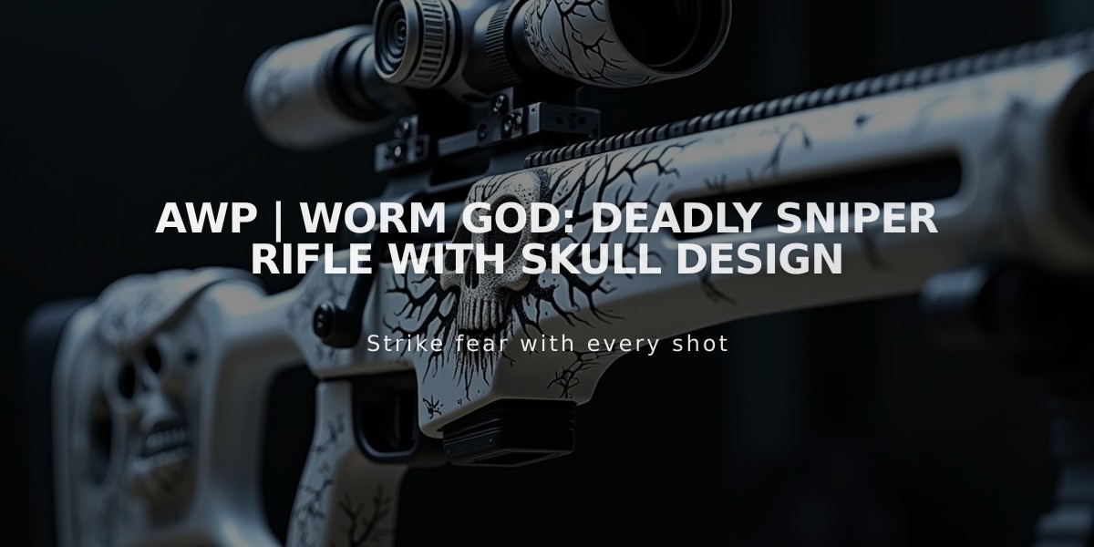 AWP | Worm God: Deadly Sniper Rifle with Skull Design