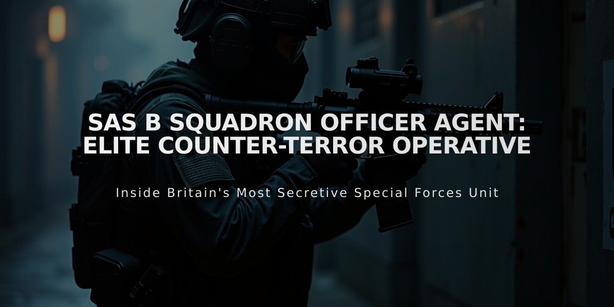 SAS B Squadron Officer Agent: Elite Counter-Terror Operative