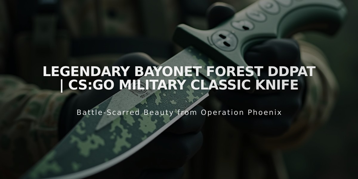 Legendary Bayonet Forest DDPAT | CS:GO Military Classic Knife