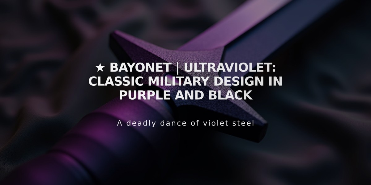 ★ Bayonet | Ultraviolet: Classic Military Design in Purple and Black