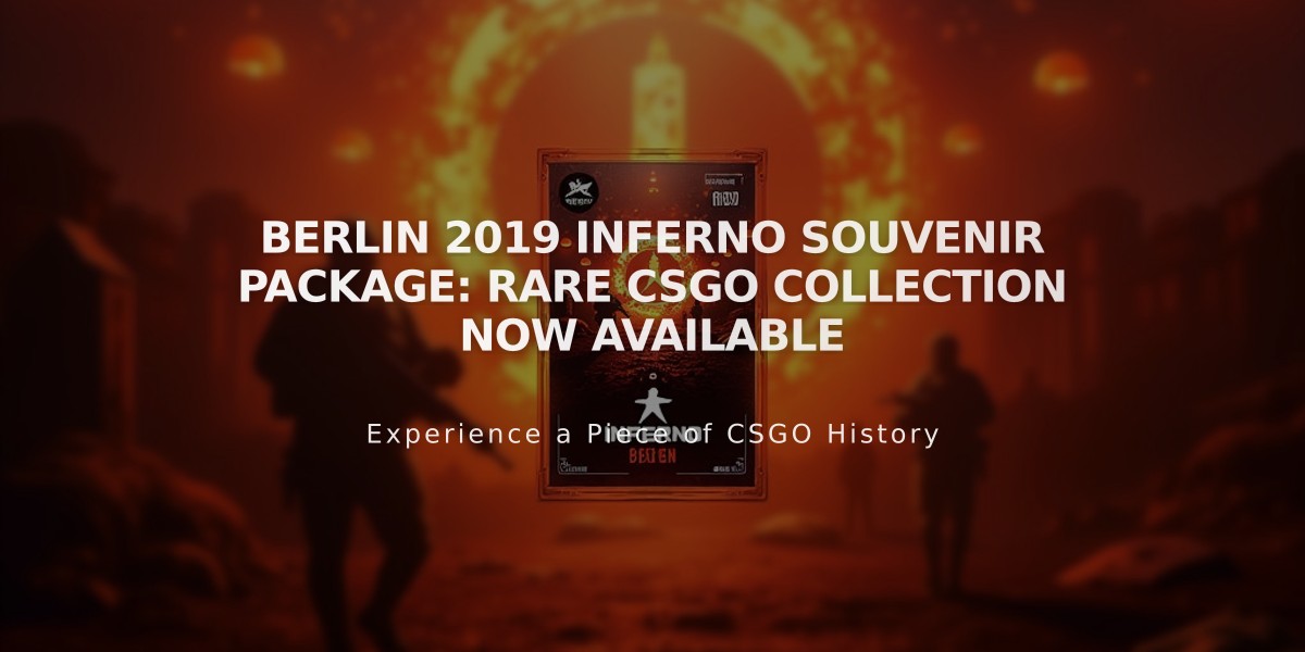 Berlin 2019 Inferno Souvenir Package: Rare CSGO Collection Now Available