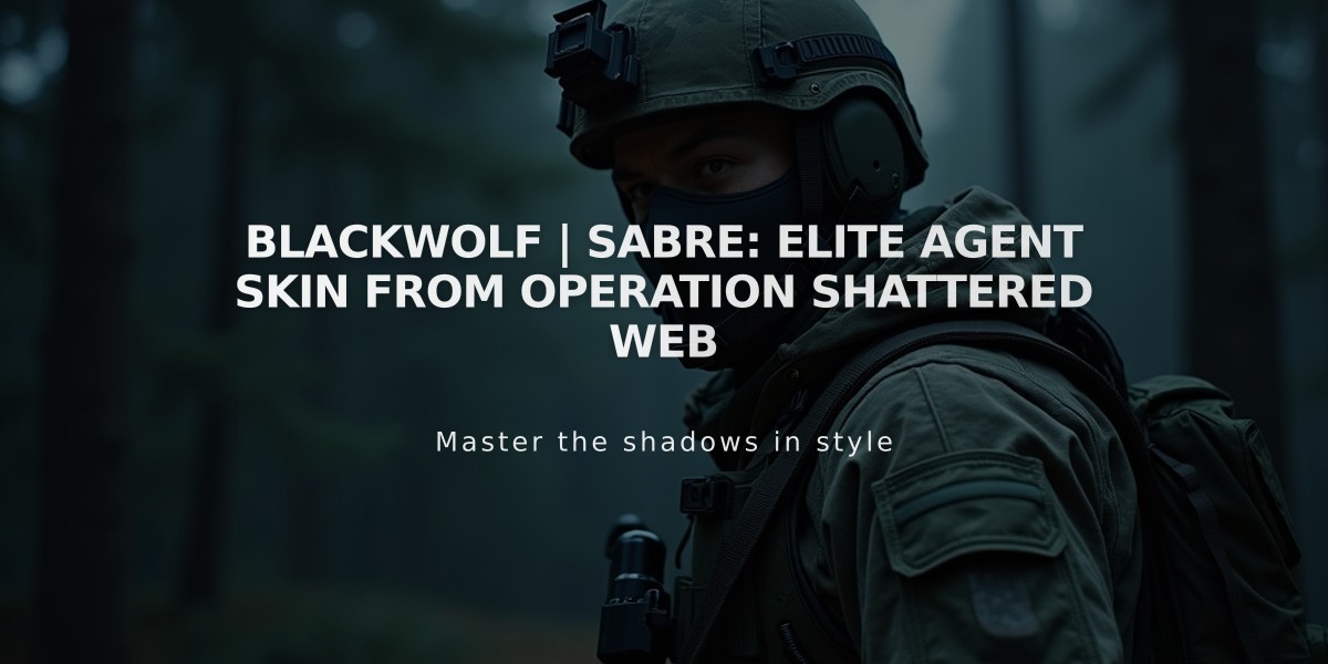 Blackwolf | Sabre: Elite Agent Skin from Operation Shattered Web