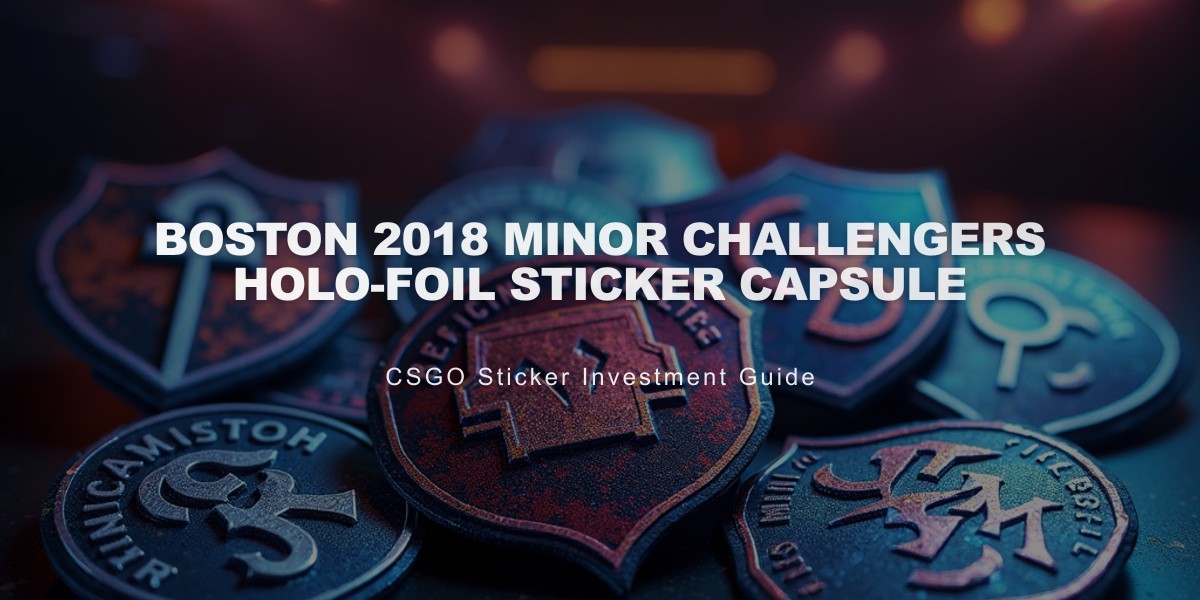 Boston 2018 Minor Challengers Holo-Foil Sticker Capsule