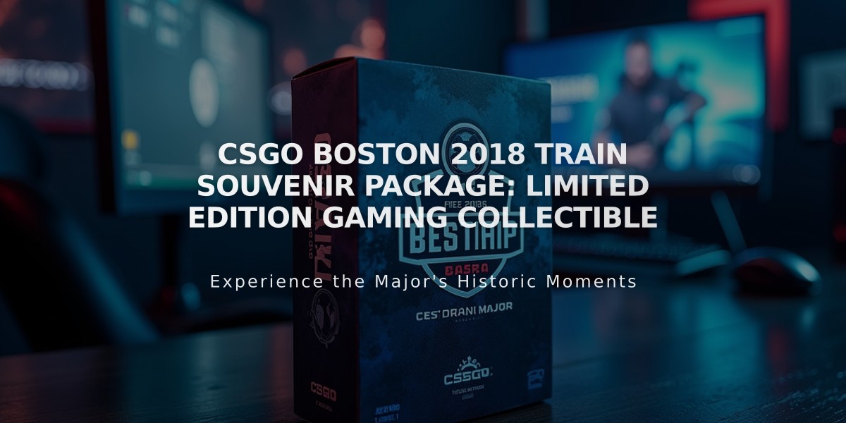 CSGO Boston 2018 Train Souvenir Package: Limited Edition Gaming Collectible