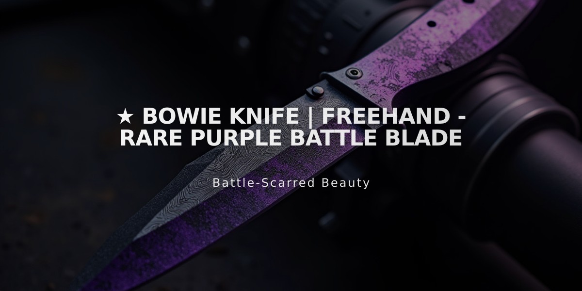 ★ Bowie Knife | Freehand - Rare Purple Battle Blade