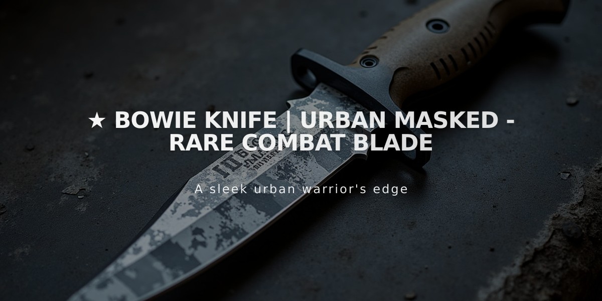 ★ Bowie Knife | Urban Masked - Rare Combat Blade