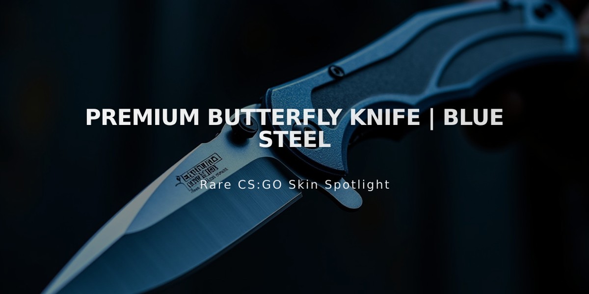 Premium Butterfly Knife | Blue Steel