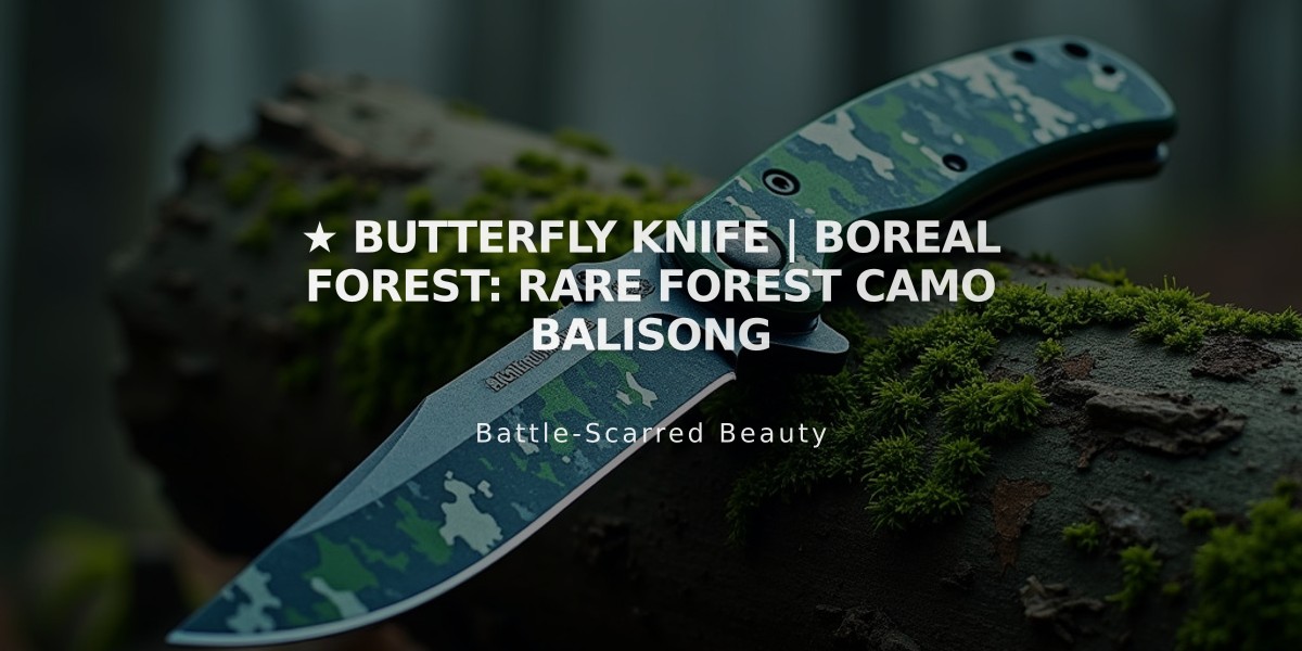 ★ Butterfly Knife | Boreal Forest: Rare Forest Camo Balisong