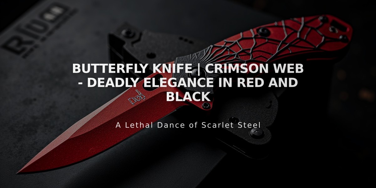 Butterfly Knife | Crimson Web - Deadly Elegance in Red and Black