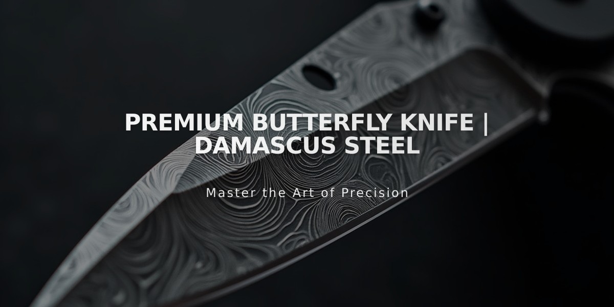 Premium Butterfly Knife | Damascus Steel