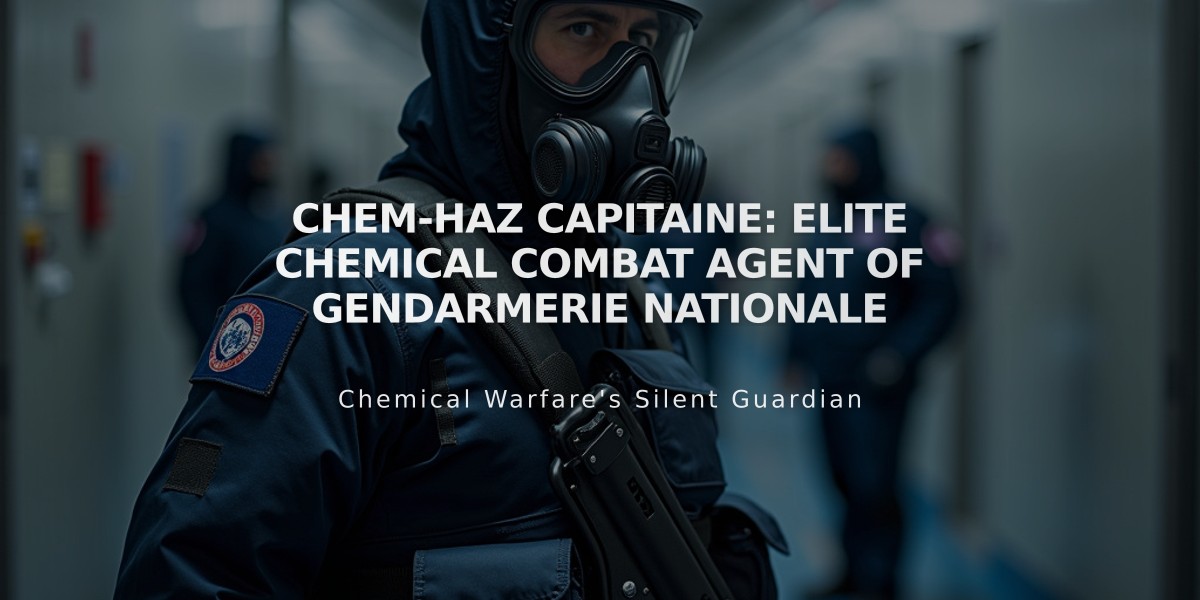 Chem-Haz Capitaine: Elite Chemical Combat Agent of Gendarmerie Nationale